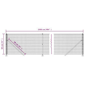 Drátěný plot s přírubami zelený 0,8 x 25 m - obrázek 6