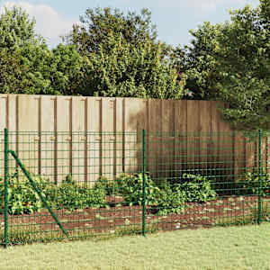 Drátěný plot s přírubami zelený 0,8 x 25 m