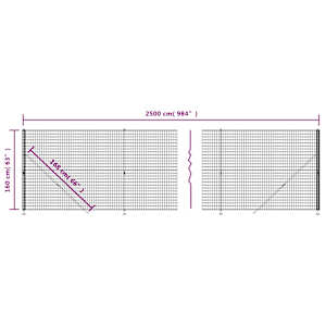 Drátěný plot s přírubami zelený 1,6 x 25 m - obrázek 6