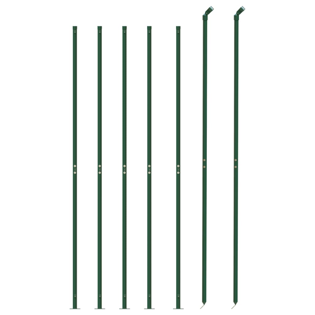 vidaXL Draadgaashek met flens 1,4x10 m groen afbeelding