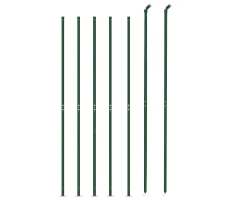 vidaXL Wire Mesh Fence with Flange Green 2x10 m