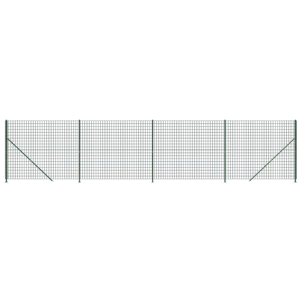 vidaXL Drátěný plot s přírubami zelený 2,2 x 10 m