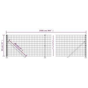 Drátěný plot s přírubami zelený 0,8 x 25 m - obrázek 6