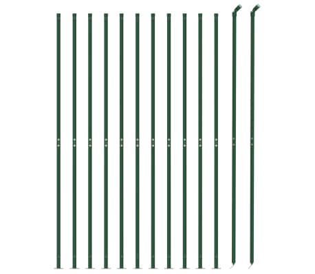 vidaXL Wire Mesh Fence with Flange Green 1.1x25 m