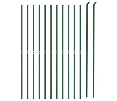 vidaXL Cl&ocirc;ture en treillis m&eacute;tallique avec bride vert 1,8x25 m