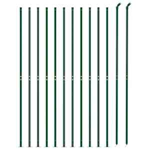 vidaXL Cl&ocirc;ture en treillis m&eacute;tallique avec bride vert 1,8x25 m