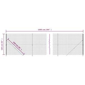 Drátěný plot s přírubami zelený 1,6 x 10 m - obrázek 6