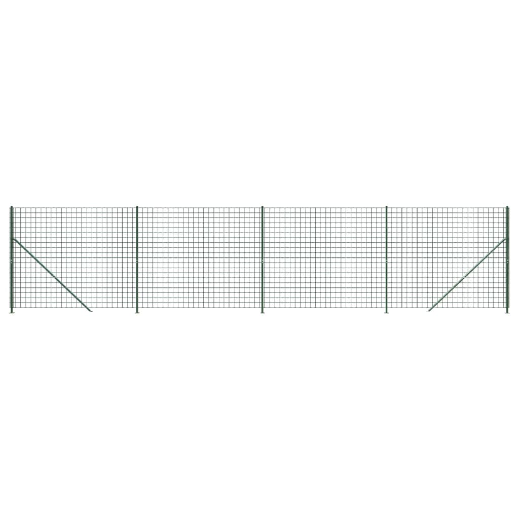 vidaXL Drátěný plot s přírubami zelený 2,2 x 10 m