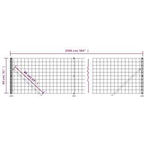 Drátěný plot s přírubami zelený 0,8 x 25 m - obrázek 6