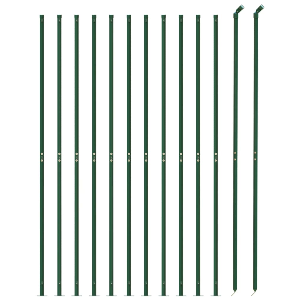 vidaXL Gard plasă de sârmă cu bordură, verde, 1,8x25 m