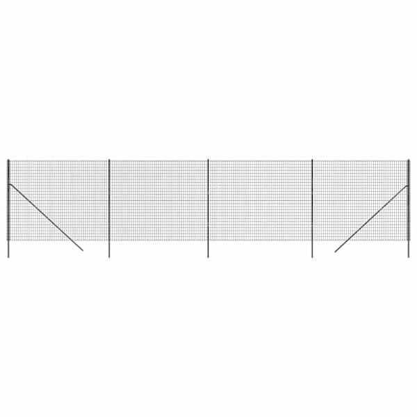 vidaXL traataed, antratsiithall, 1,4x10 m, tsingitud teras