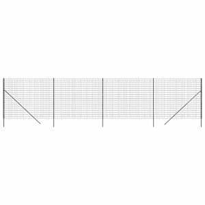 vidaXL traataed, antratsiithall, 1,4x10 m, tsingitud teras