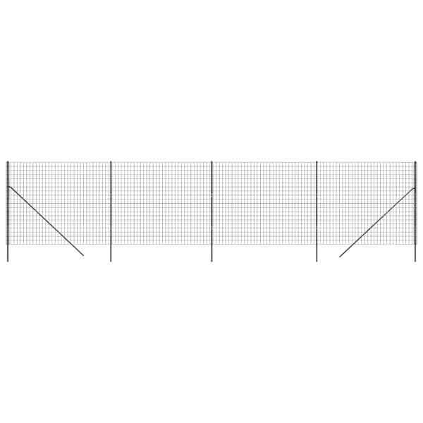 vidaXL traataed, antratsiithall, 1,4x10 m, tsingitud teras