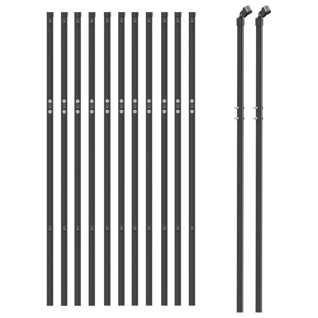 vidaXL Draadgaashek 0,8x25 m gegalvaniseerd staal antracietkleur afbeelding