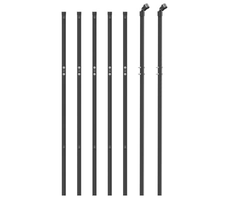vidaXL Cl&ocirc;ture en treillis m&eacute;tallique anthracite 1,1x10 m