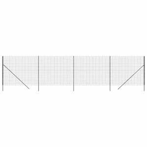 vidaXL traataed, antratsiithall, 2,2 x 10 m, tsingitud teras
