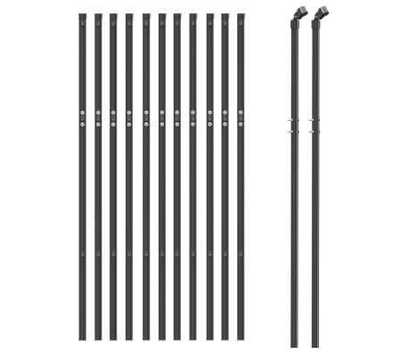 vidaXL Vielinė tinklinė tvora, antracito, 1,1x25m, plienas