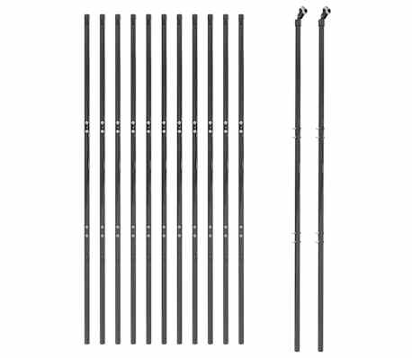 vidaXL Cl&ocirc;ture en treillis m&eacute;tallique anthracite 1,8x25 m