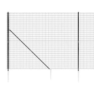 Drátěný plot s kotevními hroty antracitový 2,2 x 25 m - obrázek 5