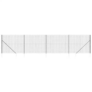Drátěný plot s kotevními hroty antracitový 1,6 x 10 m - obrázek 2