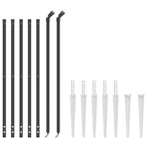 vidaXL Wire Mesh Fence with Spike Anchors Anthracite 1.1x10 m