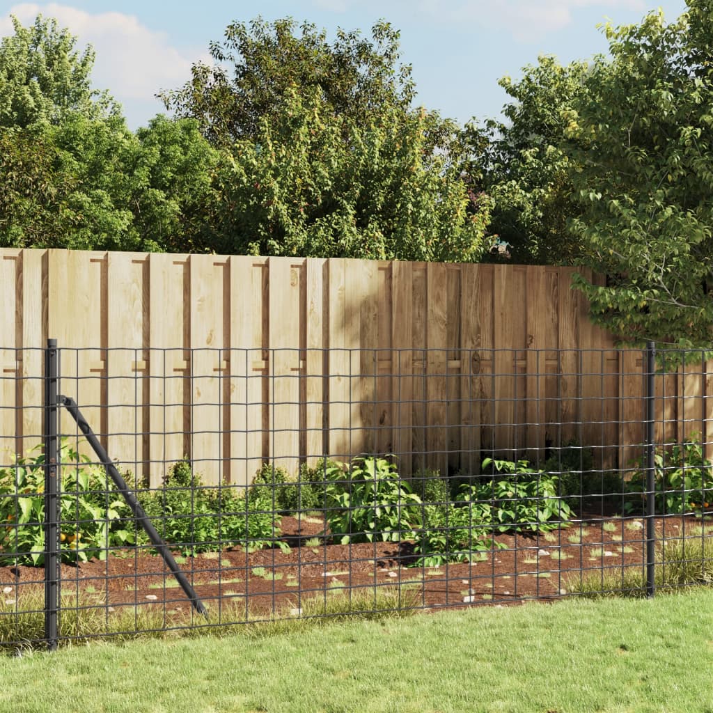 Drátěný plot s kotevními hroty antracitový 1 x 25 m