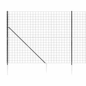 Drátěný plot s kotevními hroty antracitový 1,4 x 25 m - obrázek 5