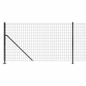 Drátěný plot s přírubami antracitový 0,8x10 m - obrázek 4