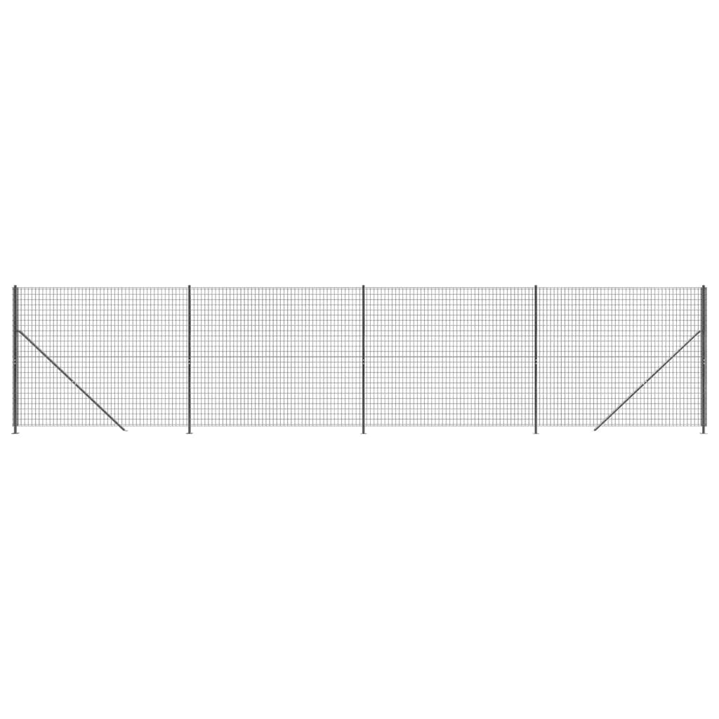 vidaXL Drátěný plot s přírubami antracitový 1,8 x 10 m