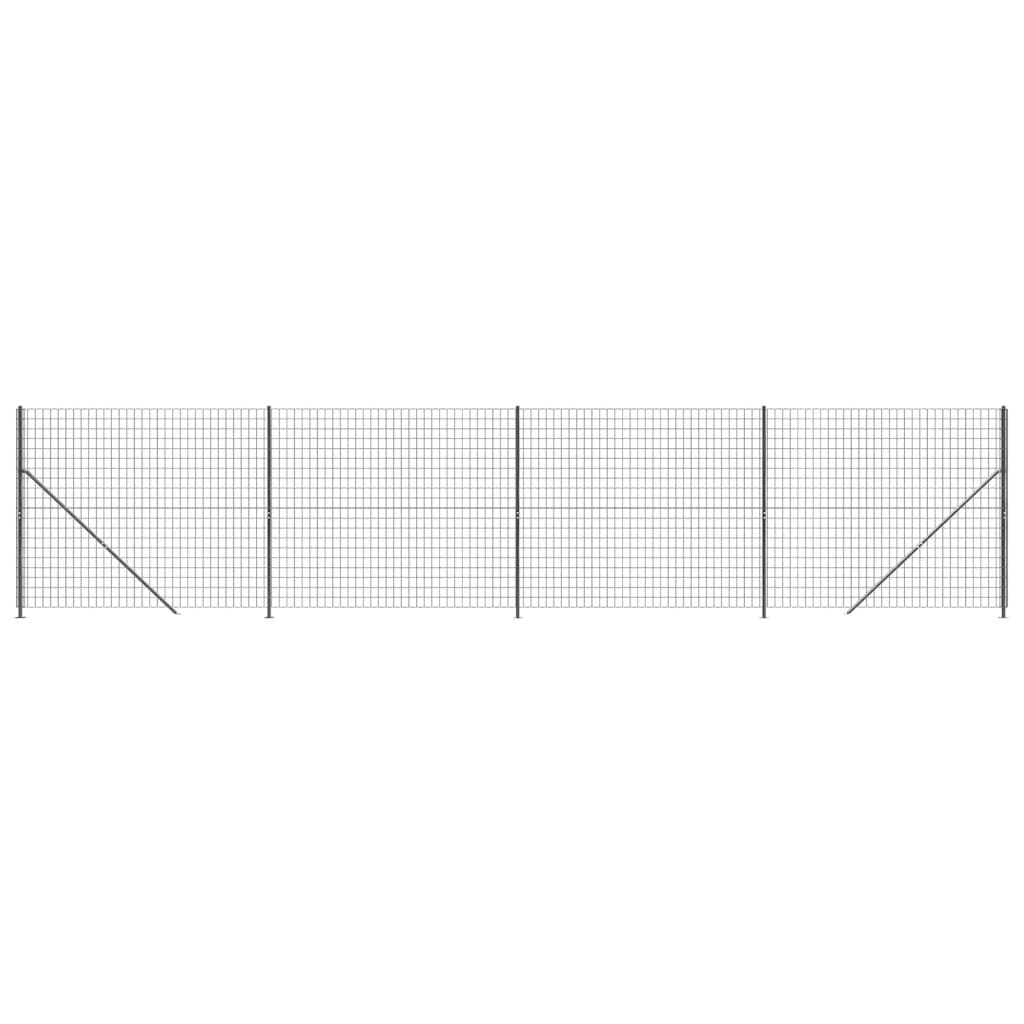 vidaXL Drátěný plot s přírubami antracitový 1,8 x 10 m