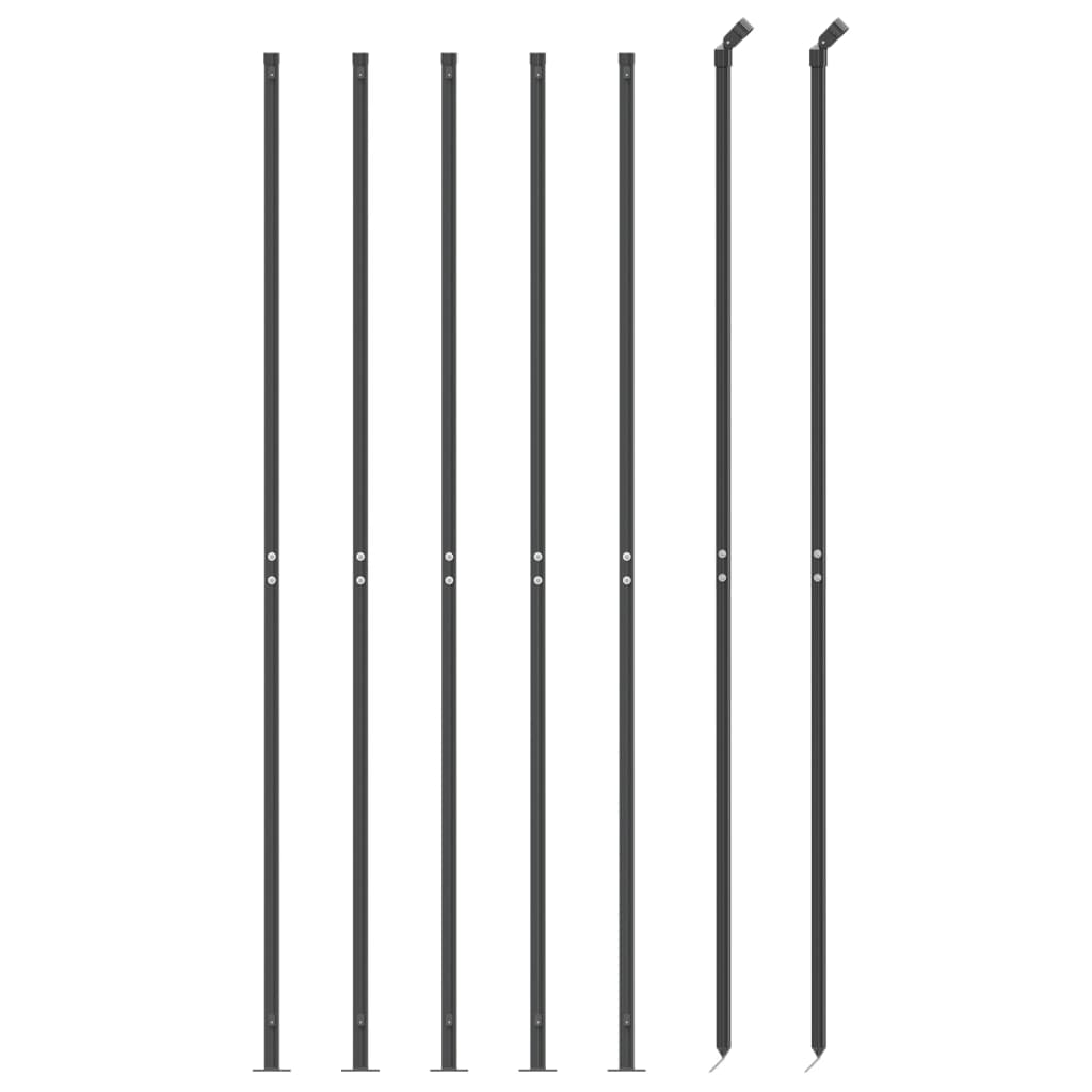 vidaXL Gard plasă de sârmă cu bordură, antracit, 1,8x10 m