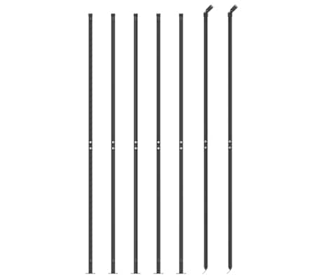 vidaXL Wire Mesh Fence with Flange Anthracite 2x10 m