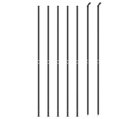 vidaXL Mrežna ograja s prirobnico antracitna 1,6x10 m