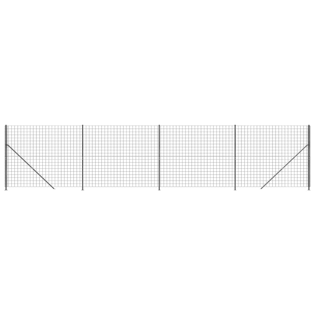 vidaXL Drátěný plot s přírubami antracitový 1,8 x 10 m