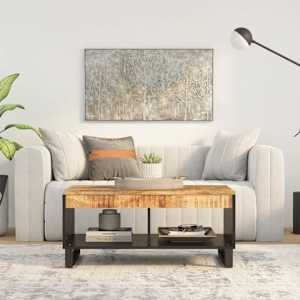 Konferenční stolek 90 x 50 x 40 cm masivní mangovníkové dřevo - obrázek 1
