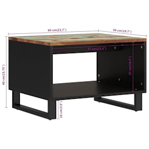 Konferenční stolek 60 x 50 x 40 cm masivní recyklované dřevo - obrázek 7