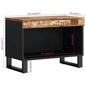 TV skříňka 60 x 33 x 43,5 cm masivní recyklované dřevo - obrázek 8