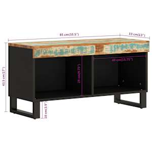 TV skříňka 85 x 33 x 43,5 cm masivní recyklované dřevo - obrázek 8