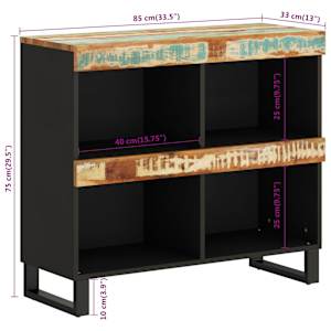 Odkládací skříňka 85 x 33 x 75 cm masivní recyklované dřevo - obrázek 9
