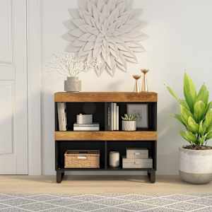 Stranska omarica 85x33x75 cm trden mangov les