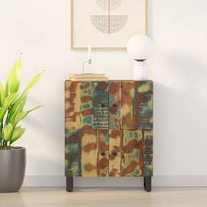 Příborník se 4 dvířky 60 x 33 x 75 cm masivní recyklované dřevo - obrázek 1