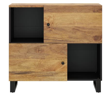 vidaXL Ντουλάπι με 2 Πόρτες 80 x 33 x 75 εκ. από Μασίφ Ξύλο Μάνγκο