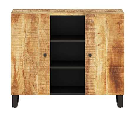 vidaXL Buffet avec 2 portes 90x33x75 cm bois massif de manguier