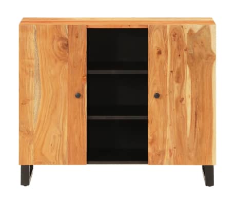 vidaXL Sideboard with 2 Doors 90x33x75 cm Solid Wood Acacia