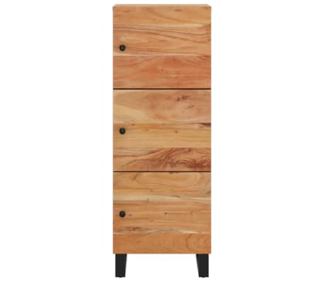 vidaXL Buffet avec 3 portes 40x33x110 cm bois massif d'acacia et fer