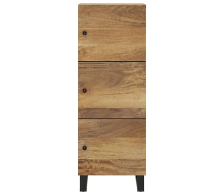 vidaXL Hoge kast met 3 deuren 40x33x110 cm massief mangohout en ijzer