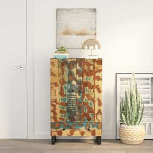Visoka omara s predalom 60x33x100 cm trden predelan les železo