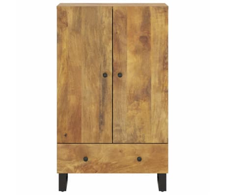 vidaXL Highboard mit Schublade 60x33x100 cm Massivholz Mango & Eisen