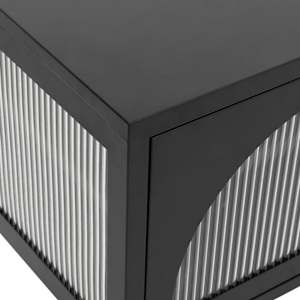 TV skříňka černá 105 x 35 x 50 cm sklo a ocel - obrázek 8