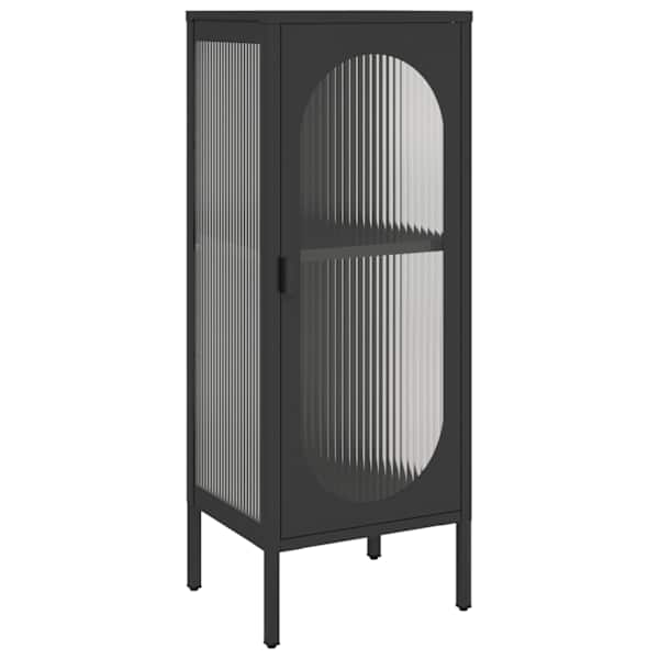 vidaXL puhvetkapp, must, 40 x 35 x 105 cm, klaas ja teras